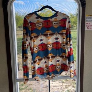 Aztec print long sleeve